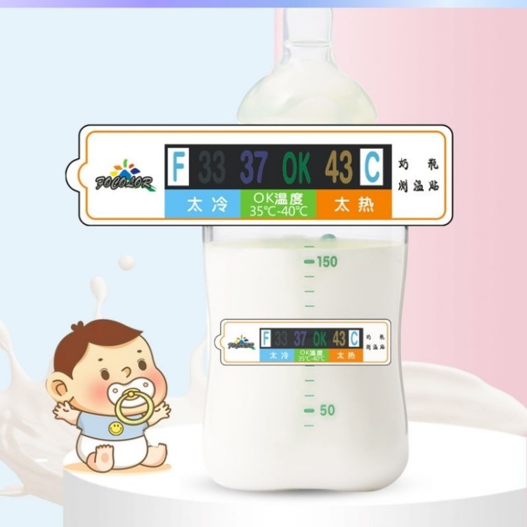 Aufkleber zur Anzeige der Wassertemperatur der Babymilchflasche