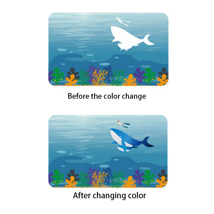 Adesivi per carte che cambiano colore sensibili all'acqua